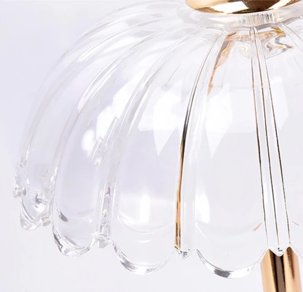 LW-13 Abajur Kristal Elmas Masa Lambası Kumandalı Romantik Akrilik Led Gece Lambası Gold - 3