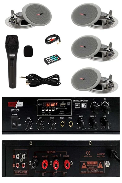 Lastvoice Medium-2 Tavan Hoparlör ve Anfi Ses Sistemi Paketi ürün görseli