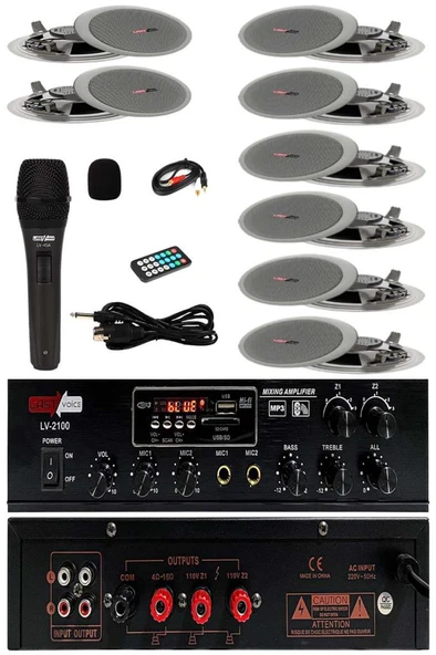 Lastvoice Medium-4 Tavan Hoparlör ve Anfi Ses Sistemi Paketi ürün görseli