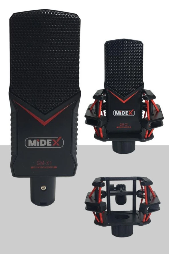 Midex GMX-1 Persuasive Paket-4 Stüdyo Mikrofon Ses Kartı Kulaklık Stand (Kayıt ve Canlı Yayın)