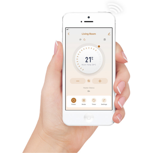 İvigo Wi-Fi 2000 Watt Uzaktan Erişimli Elektrikli Konvektör Isıtıcı AYAK ve ASKILI / Beyaz - 3