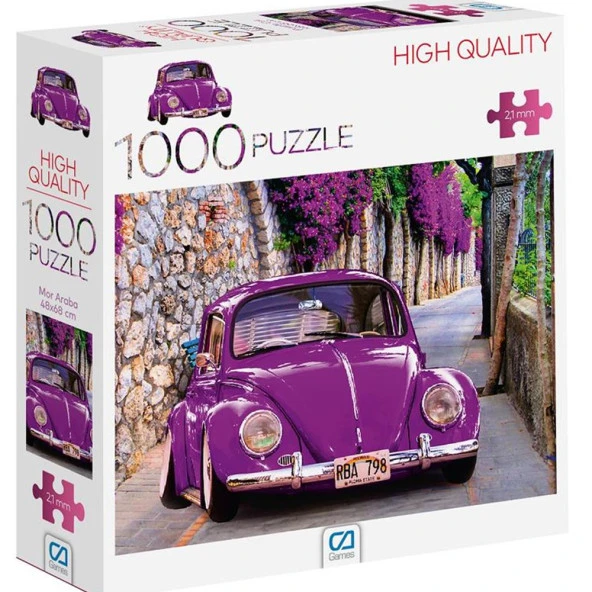Ca Puzzle 1000 Parça Mor Araba 7028