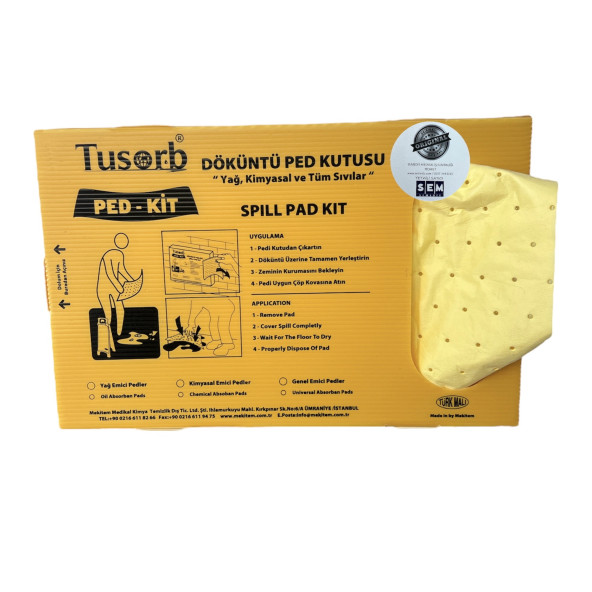 Semedis Döküntü Ped Kutusu Ped-Kit 3 lü Set 40x25 cm - 3