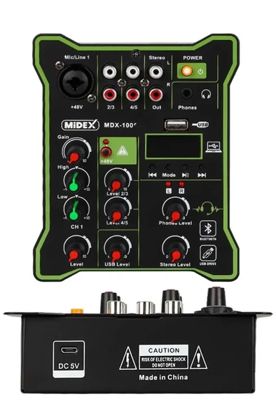 Midex CX1 Functional Paket-4 Stüdyo Mikrofon Ses Kartlı Mikser Kulaklık Stand - 3
