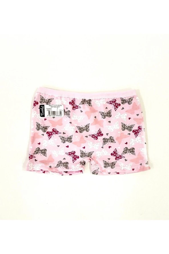 Kız Çocuk 6lı Renkli Desenli Boxer - 4