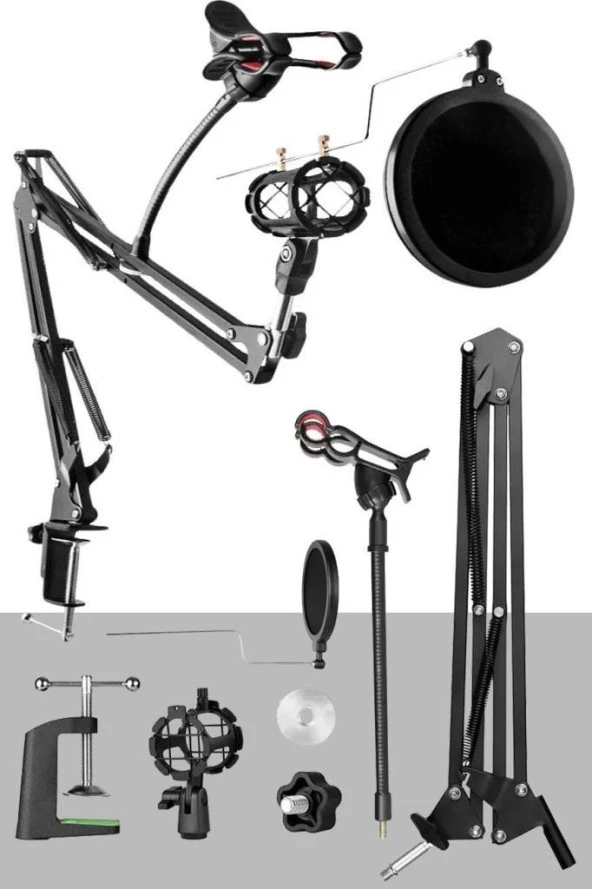 Lastvoice Set-01 - Mikrofon Standı + Shock Mount + Pop Filter - 2