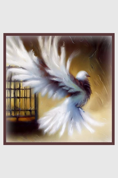 Özgür Kuş, Yağlı Boya Poster-Yüksek Çözünürlük Yapışkansız Statik Tutunan Akıllı Kağıt Duvar Poster - Resim 4