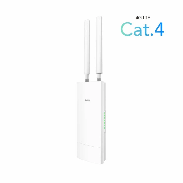 Cudy LT400 2,4GHz/5GHz 4Port Wi-Fi,4G LTE IP65 NonoSIM Destekli Outdoor Mobile Router