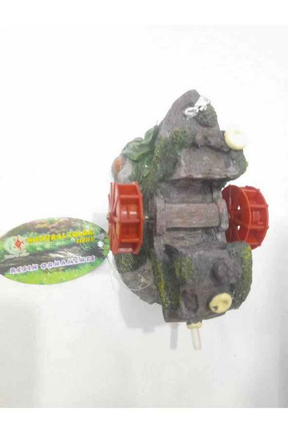 Akvaryum Dekoru Değirmenli Küçük Gemi 12x9x8 Cm - 2