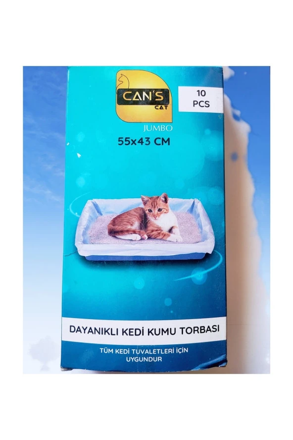 Dayanıklı Kedi Kumu Torbası 10'lu ürün görseli