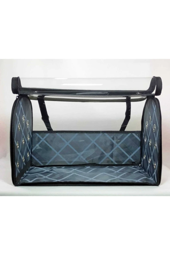 Mavi Flybag Şeffaf Kedi Köpek Taşıma Çantası - Resim 2