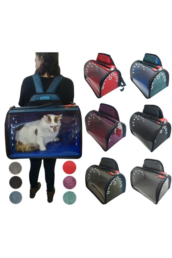 Volmin Petshop Kedi Köpek Jumbo Tomris Sırt Taşıma 50x32x32h - Resim 2
