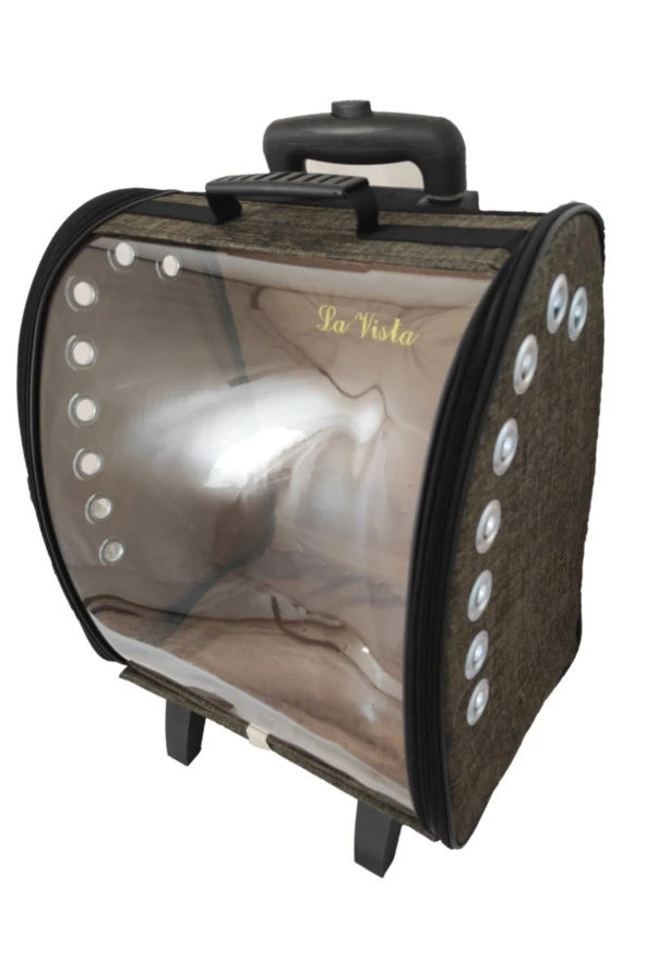 Kedi Köpek Tekerlekli Kale Valiz 36x27x41h ürün görseli