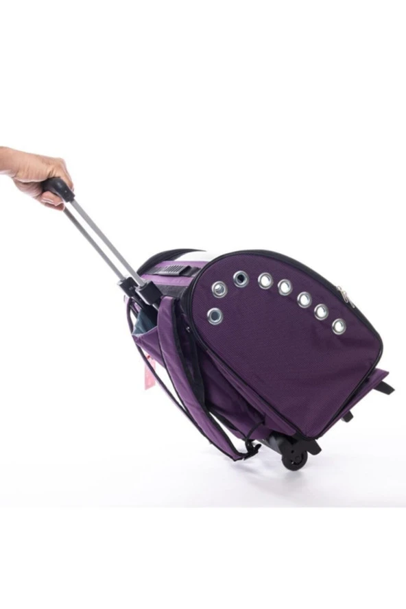 Volmin Petshop Kedi Köpek Tekerlekli Kale Valiz 36x27x41h - Resim 3