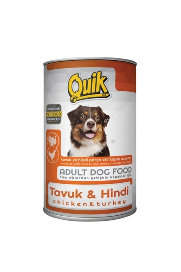 Quik Tavuk Ve Hindili Konserve Köpek Maması 415gr