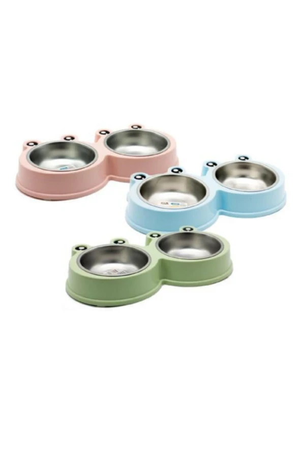Volmin Petshop Ikili Çelik Mama Kabı Mavi - 2