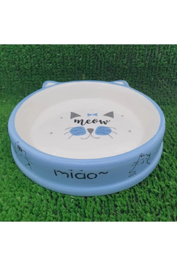 Volmin Petshop Kedi Desenli Seramik Mama Kabı - 3