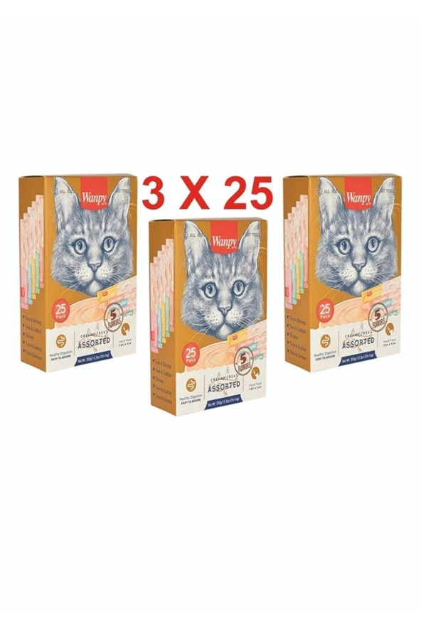 Hüptrik Sıvı Ödül Kedi 75 Adet Karışık