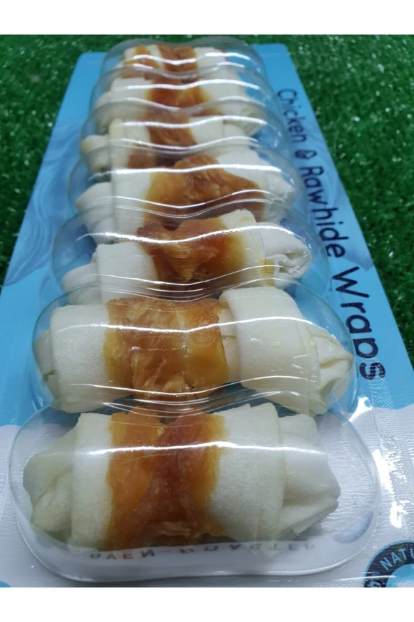 Tavuk Sargılı 7'li Çiğneme Kemiği Köpek Ödülü 90 Gr - 2