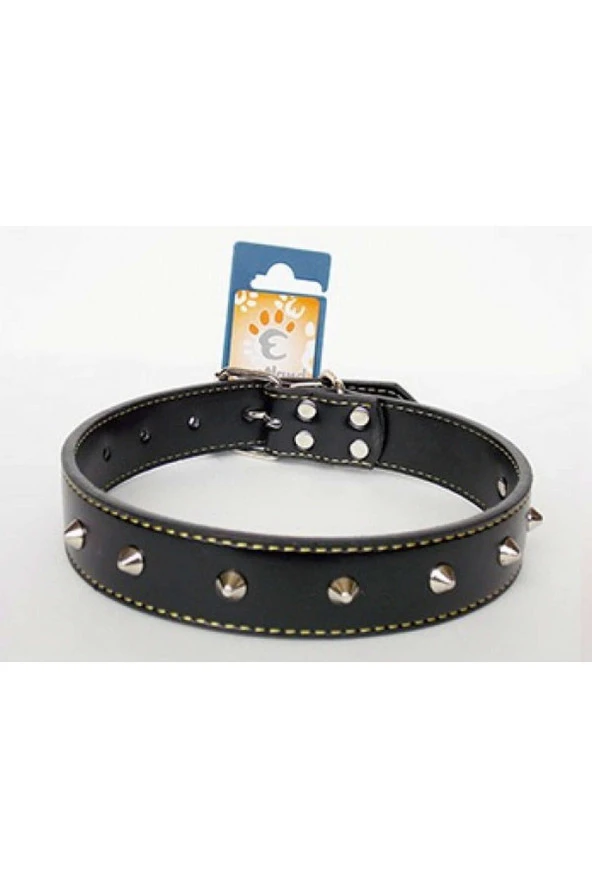 Metal Aksesuarlı Deri Köpek Boyun Tasması, 55 Cm - 2