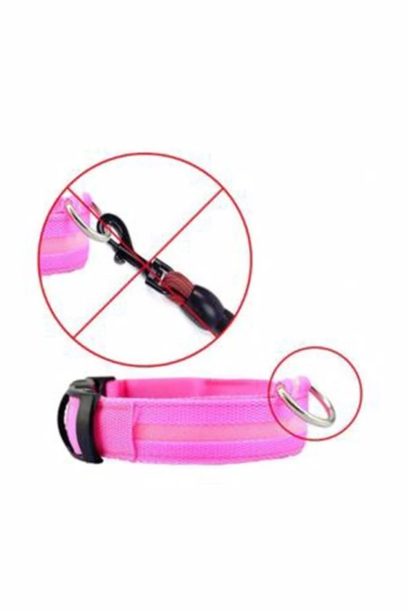 Kedi Köpek Led Işıklı Boyun Tasması, Ayarlanabilir Boyun Tasması - 3