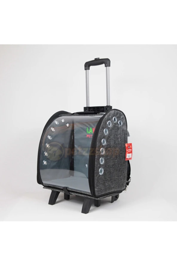 Kale Valiz Pet Taşıma Çantası Gri 38x26x42h Cm