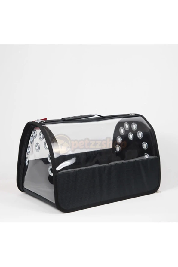 Şeffaf Flybag Pet Taşıma Çantası Siyah 26x43x27h Cm