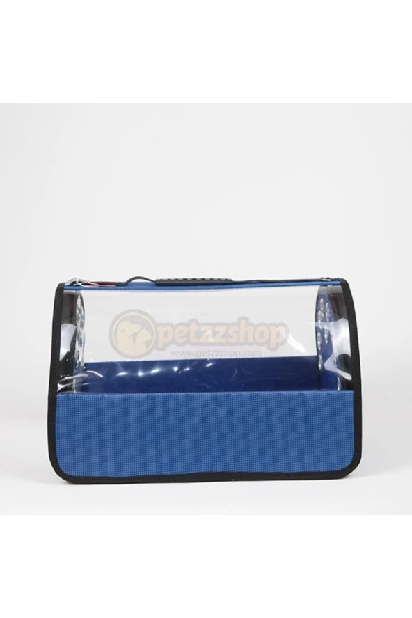 Şeffaf Flybag Pet Taşıma Çantası Mavi 26x43x27h Cm - 3