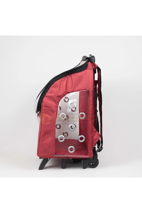 Valiz Pet Taşıma Çantası Kırmızı 32x26x42h Cm - 4