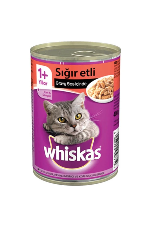 Biftekli Konserve Yetişkin Kedi Maması 400 gr