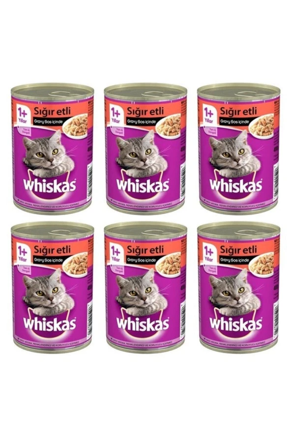 Sığırlı Konserve Kedi Maması 400 Gr X 6 Adet