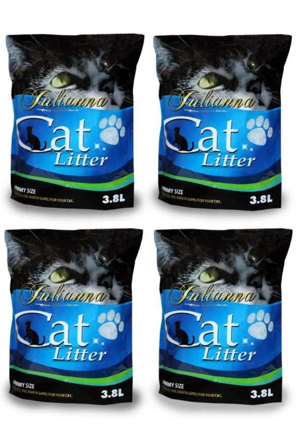 Silika Kristal Kedi Kumu 3,8 Lt X 4 Adet