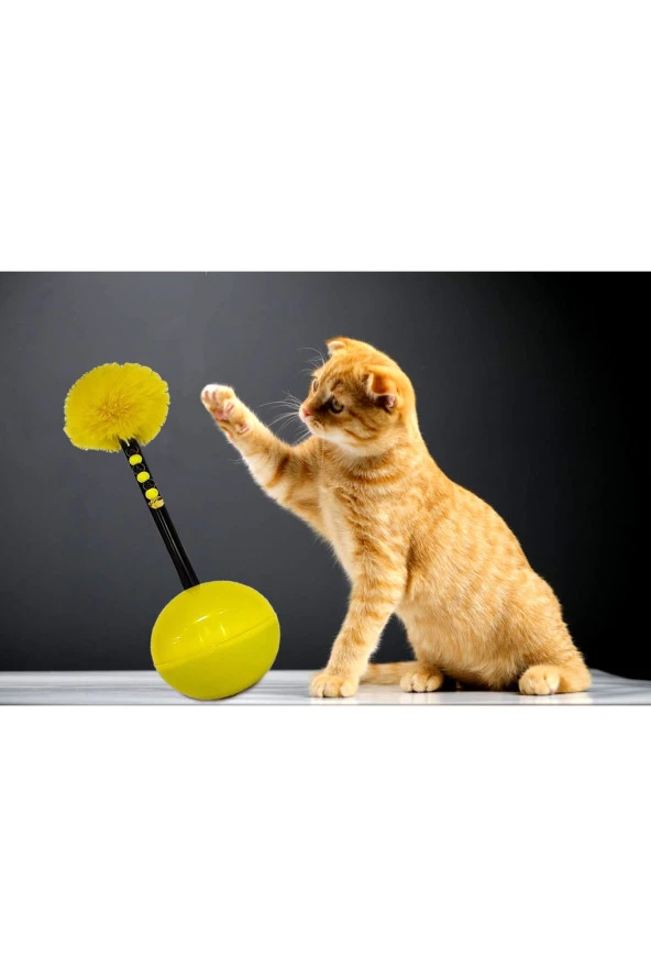 Hacıyatmaz Kedi Oyuncağı - Sarı