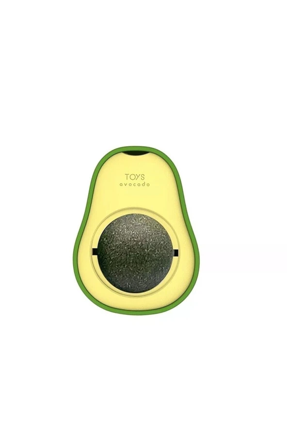 Avokado Şeklinde Catnipli Doğal Kedi Yalama Topu 6 Cm - 1