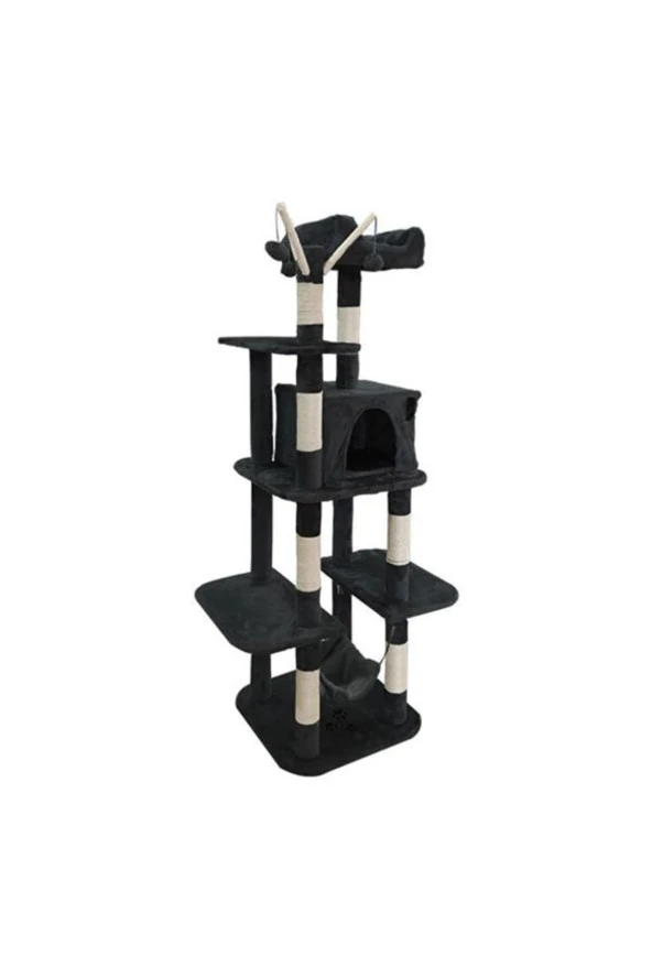 Tectake Kedi Tırmalama Kulesi Siyah 155 Cm - 2