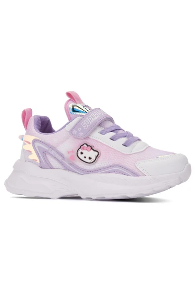 Günlük Kız Çocuk Sneaker Lastik Bağcıklı Hologram Cırtlı Hello Kitty Nefes Alabilen Ayakkabı 2014 - 6