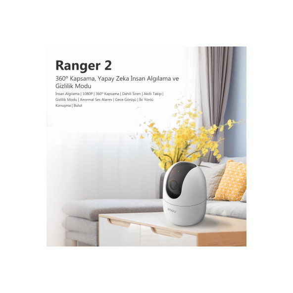 Imou Ranger 2 IPC-A22EP-D 2 MP Full HD Wi-Fi İç Mekan Bebek Güvenlik Kamerası - 3