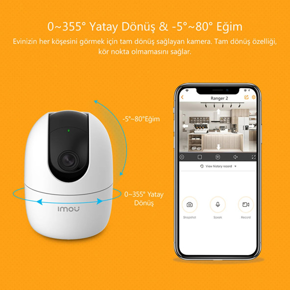 Imou Ranger 2 IPC-A22EP-D 2 MP Full HD Wi-Fi İç Mekan Bebek Güvenlik Kamerası - 4