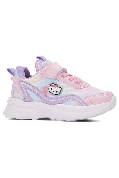 Günlük Kız Çocuk Sneaker Lastik Bağcıklı Hologram Cırtlı Hello Kitty Nefes Alabilen Ayakkabı 2014 - 3