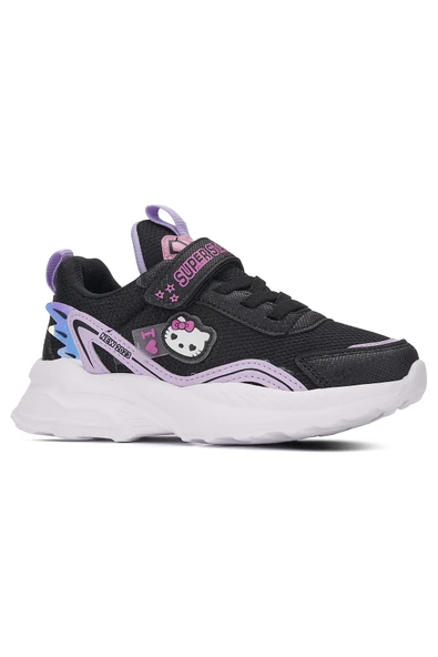 Günlük Kız Çocuk Sneaker Lastik Bağcıklı Hologram Cırtlı Hello Kitty Nefes Alabilen Ayakkabı 2014