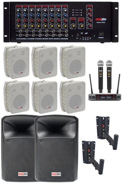 Okul Ses Sistemi İdeal İç-Dış Anfi Hoparlör Sistemi Full Paket-3 ürün görseli