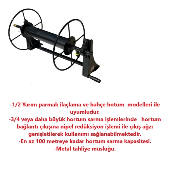 Bilyalı 1/2 Hortum Sarma Makarası 100 Metre - 2