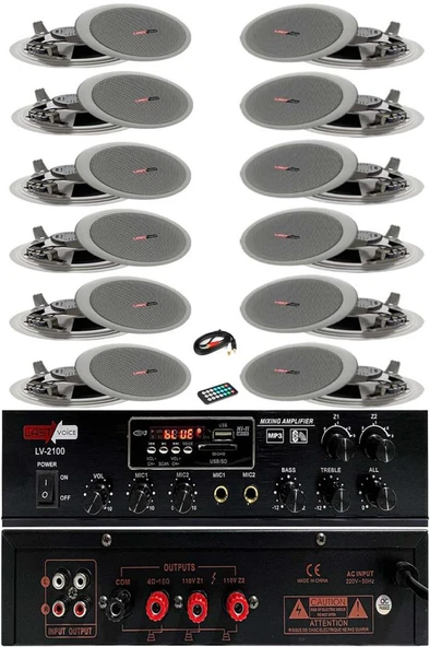 Lastvoice Middle Paket-5 Tavan Hoparlörü ve Anfi Ses Sistemi (ANFİ + 12 HOPARLÖR) ürün görseli