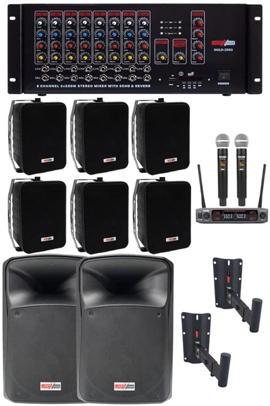 Okul Ses Sistemi İdeal İç-Dış Anfi Hoparlör Sistemi Full Paket-4 ürün görseli