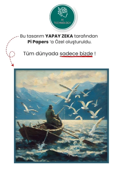 Balıkçı Posteri - Yapışkansız Statik Tutunan Akıllı Kağıt Poster, Premium Baskı - Resim 2