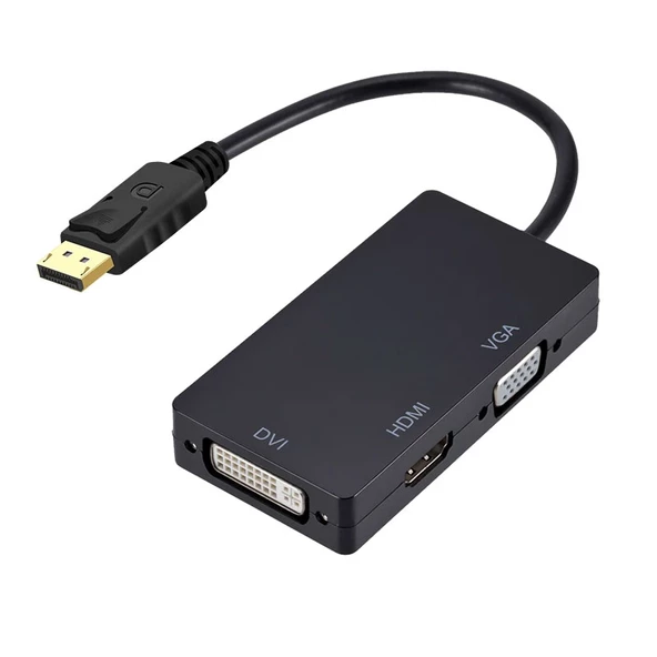 Displayport TO DVI VGA HDMI çevirici dönüştürücü aparat kablo