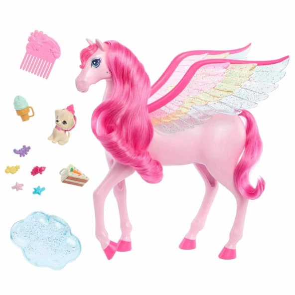 Barbie Sesli ve Işıklı Magic Pegasus ve Aksesuarları