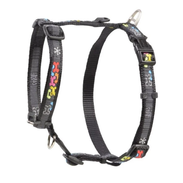 Rogz Fancy Dress Tuig L Multi Bone Black