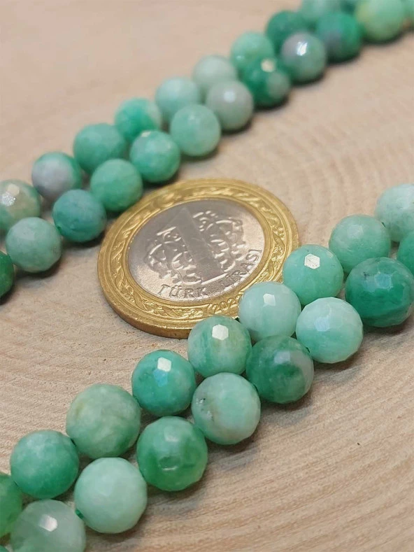 Zümrüt Taşı Faset Kesim 7mm dizi (45900) - Resim 2