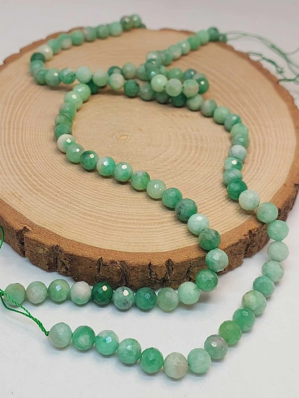 Zümrüt Taşı Faset Kesim 7mm dizi (45900) - Resim 3